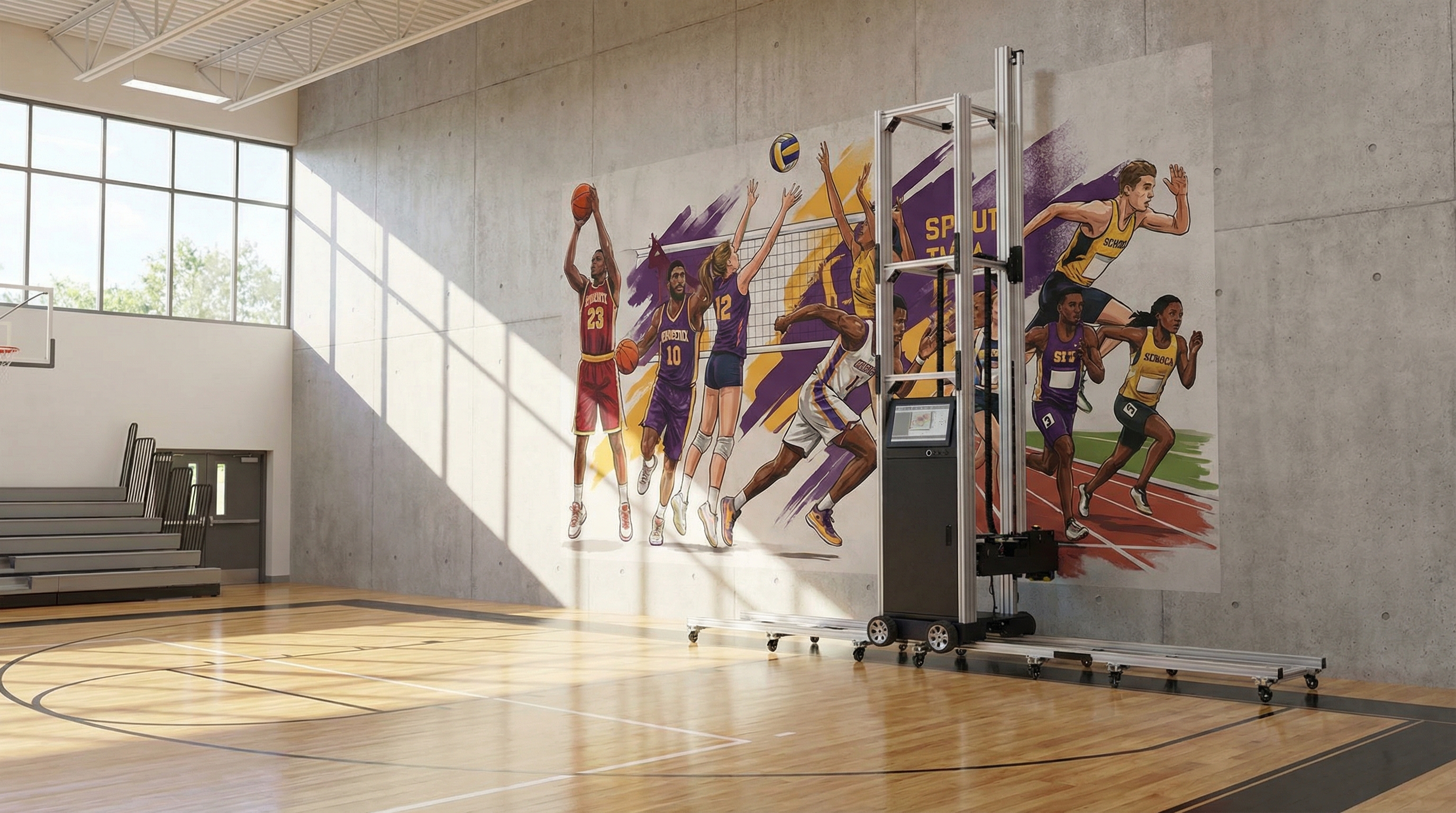 Action-Packed Player Mural